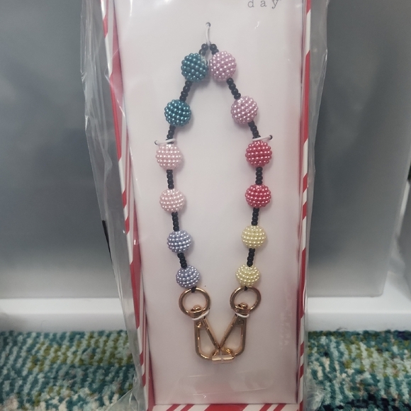 Colorful Beaded Phone Bracelet Wristlet - Picture 1 of 3